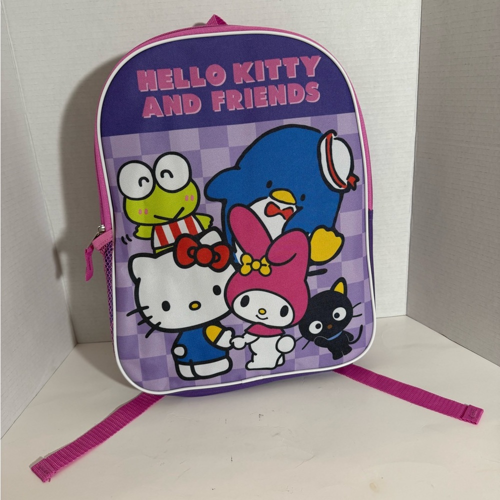 Sanrio Hello Kitty & Friends Backpack Purple Kids Bag My Melody Kuromi Keroppi - Picture 9 of 9